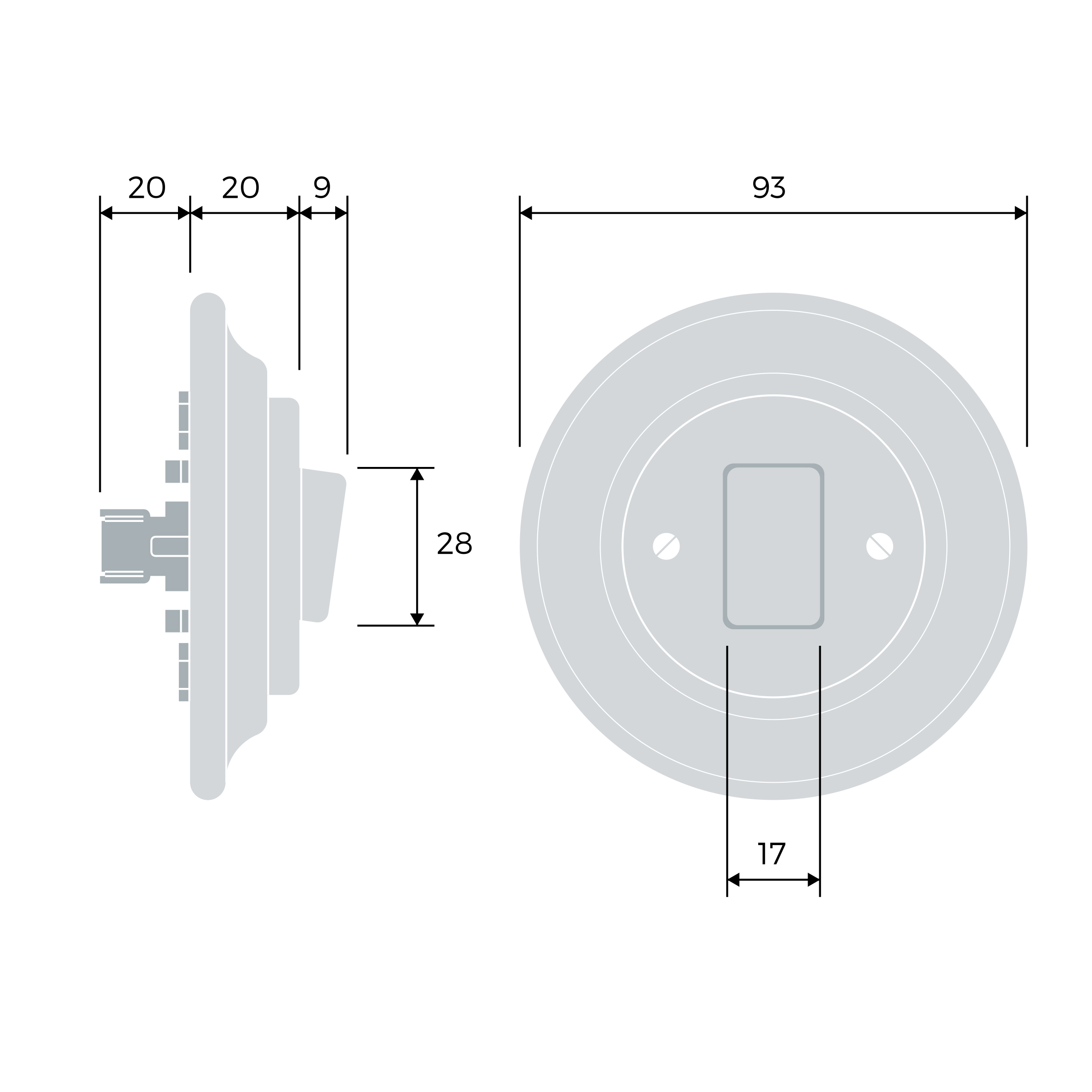 Porcelain switches - () 1 key - FAT | Katy Paty