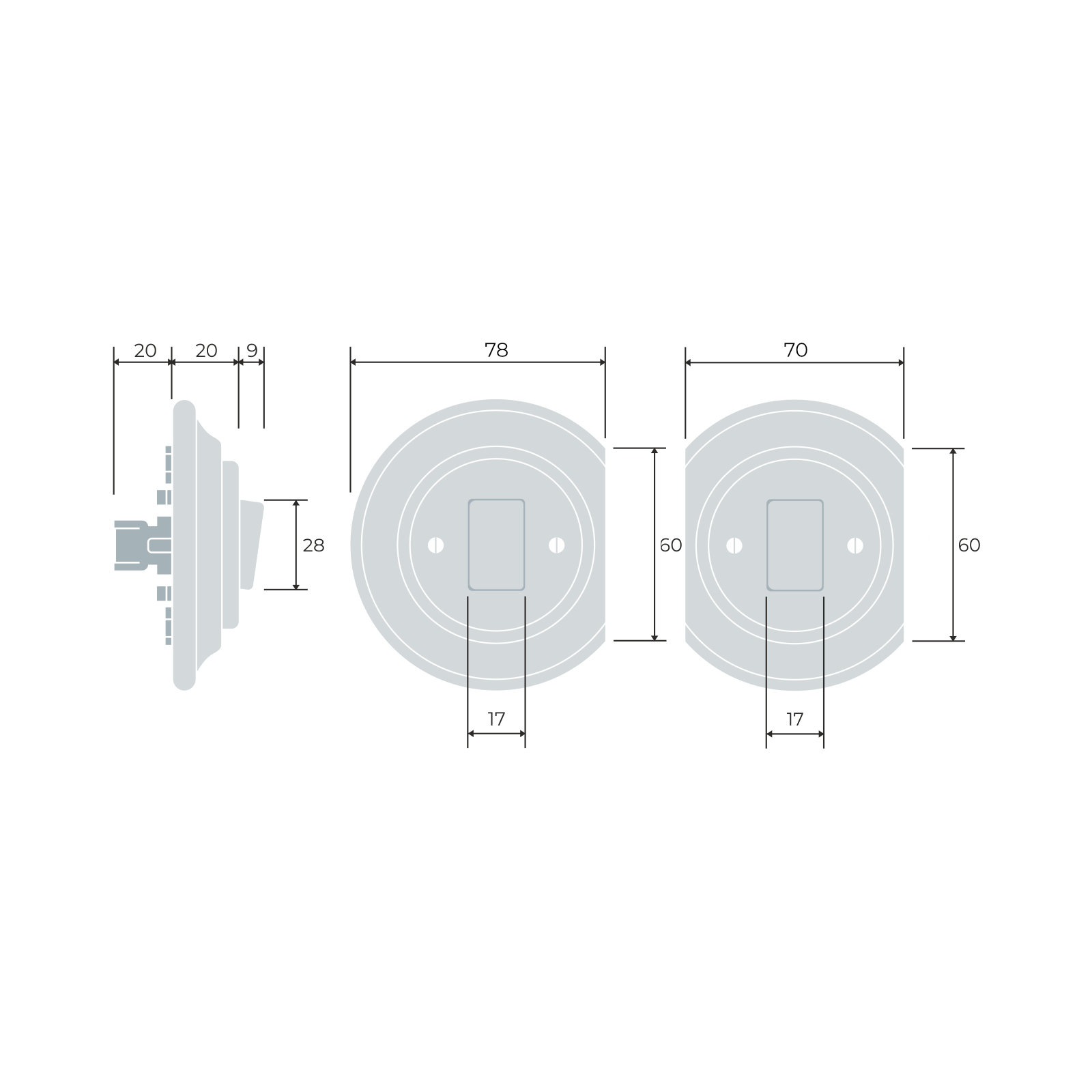 Porcelain switches - () a single gang - FAT - multiple X | Katy Paty
