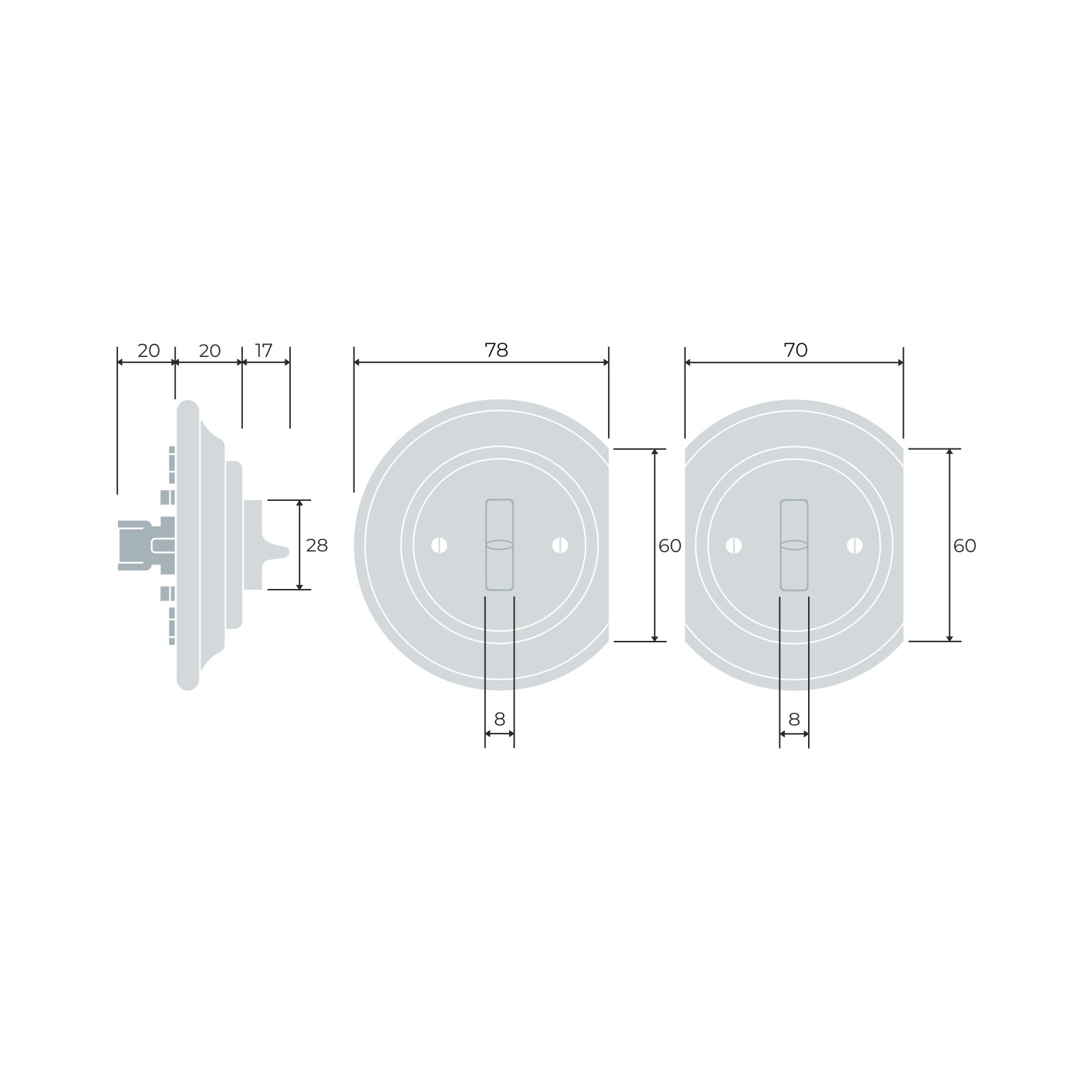 Porcelain Toggle switches - () 1 gang - multiple X | Katy Paty