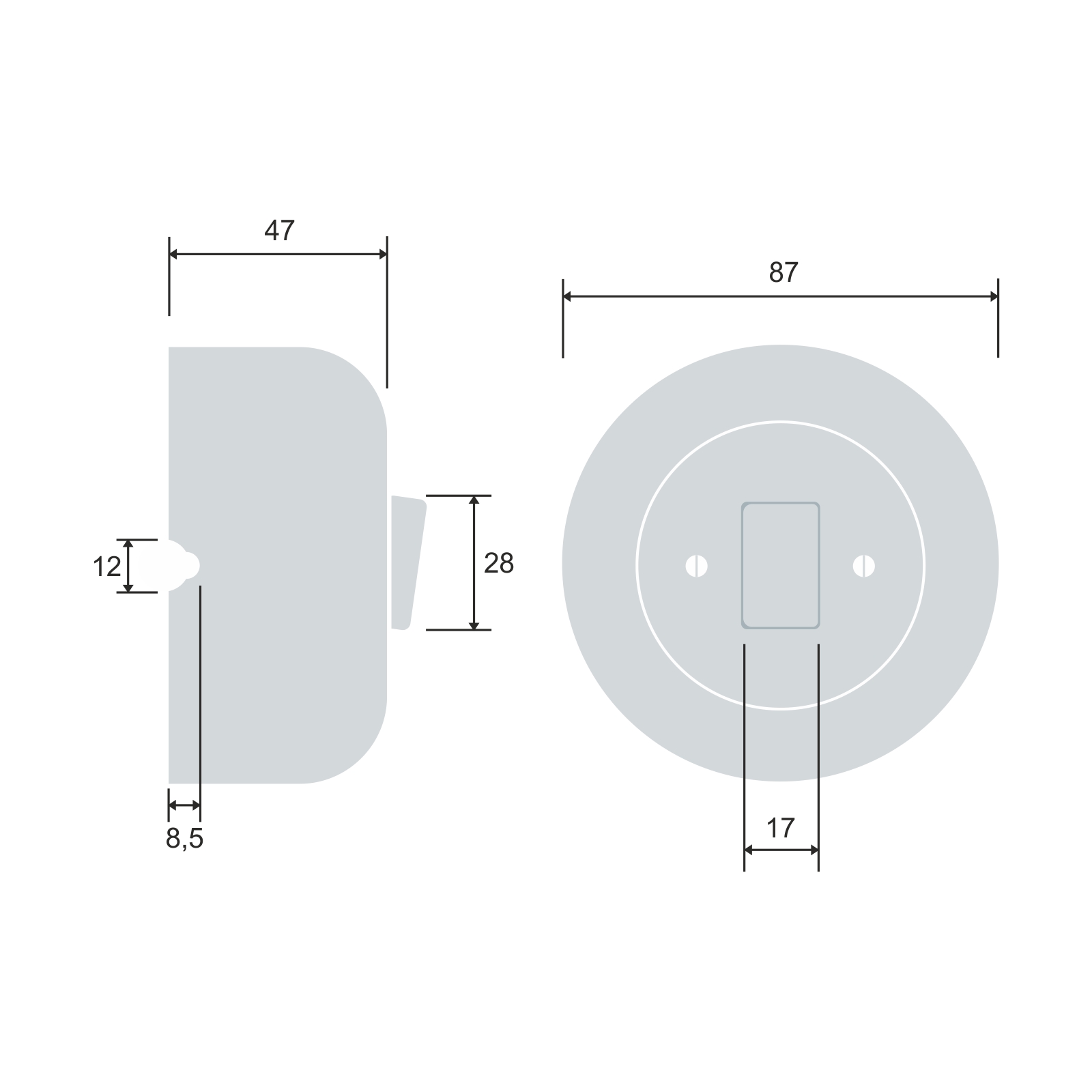 Porcelain switches - () 1 gang - FAT | Katy Paty