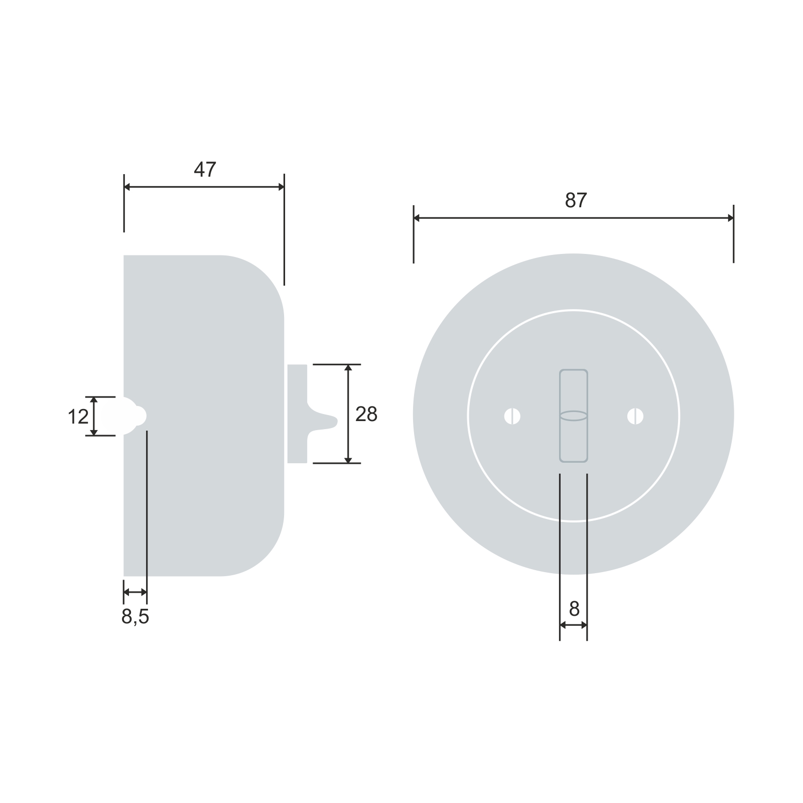 Porcelain toggle switches - () 1 gang | Katy Paty